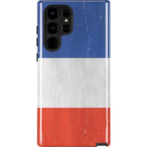 French Flag Distressed Galaxy S22 Ultra Pro Case